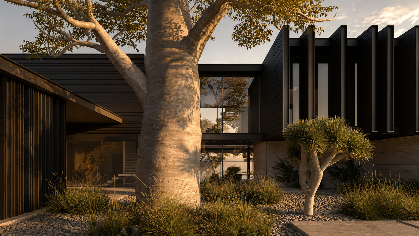 Zambia Twin Palms